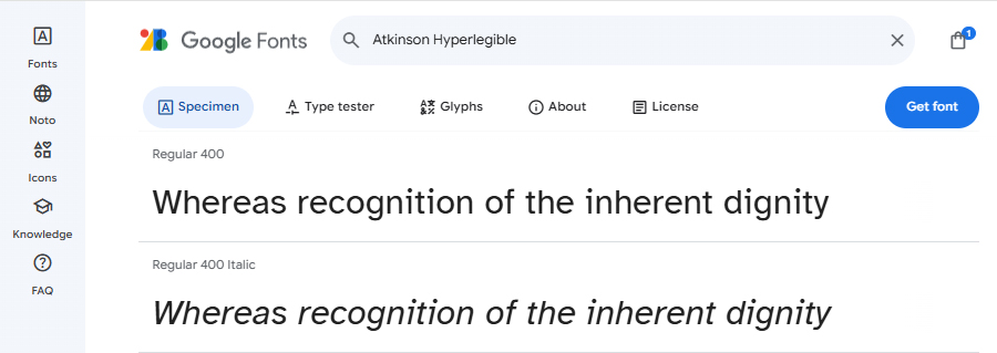 Atkinson Hyperlegible Free Fonts for Designers in 2025