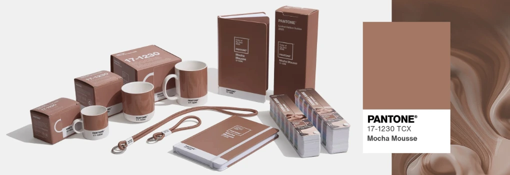 Mocha Mousse Pantone Colour Branding Applications